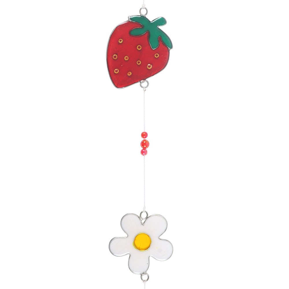 Something Different - String of Daisy and Strawberry Suncatcher - Multicolours